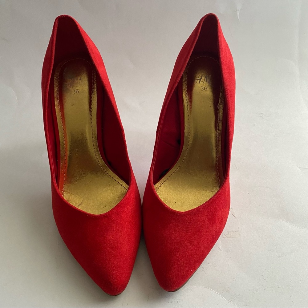 H&M Red Suede Heels